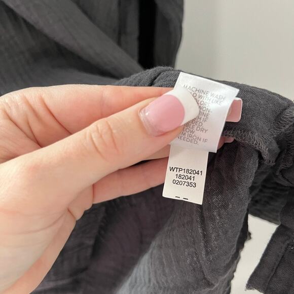 J. Jill PureJill Dark Gray Texture Tunic Blouse Size Medium - Picture 5 of 6